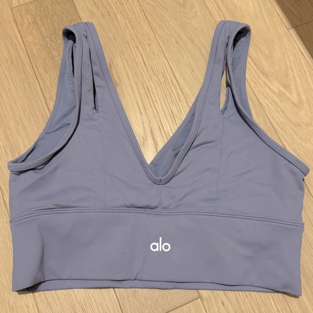ALO Yoga Airlift Bra. Size Small. Dusty blue color. Worn a handful of times.